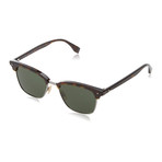 Fendi // Men's Tortoiseshell Sunglasses // Dark Havana + Green