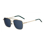 Fendi // Men's Square Sunglasses // Rose Gold + Blue