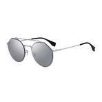 Fendi // Men's Round Sunglasses // Ruthenium + Black