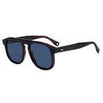 Fendi // Men's Tortoiseshell Sunglasses // Dark Havana + Blue