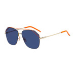 Fendi // Men's Sunglasses // Gold + Blue