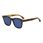 Fendi // Men's Sunglasses // Dark Havana + Blue