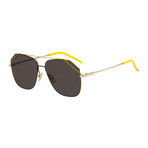 Fendi // Men's Sunglasses // Gold + Gray Blue