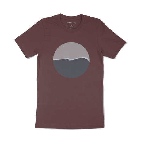 Segment Graphic T-Shirt // Burgundy (S)