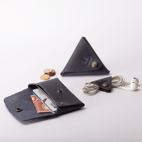 Double Closure Wallet // Navy