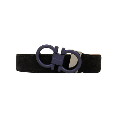 Double 'Gancini' Buckle Belt // Black (36)