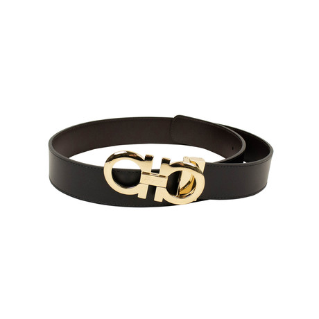 Gancini' Matte Buckle Belt // Black (34)