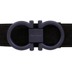 Double 'Gancini' Buckle Belt // Black (36)