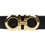 Gancini' Matte Buckle Belt // Black (34)