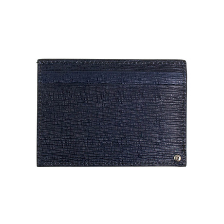 Revival' Gancini Sliding Card Wallet // Navy Blue