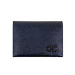 Revival' Gancini Fold-Over Wallet // Navy Blue