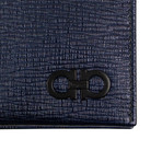 Revival' Gancini Fold-Over Wallet // Navy Blue