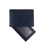 Revival' Gancini Sliding Card Wallet // Navy Blue