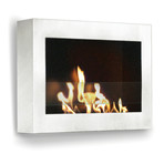 Anywhere Fireplace SoHo // Indoor Wall Mount Fireplace +  6-Pack SmartFuel (White)