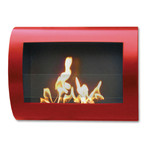 Anywhere Fireplace Chelsea // Indoor Wall Mount Fireplace +  6-Pack SmartFuel (Red)