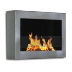 Anywhere Fireplace SoHo // Indoor Wall Mount Fireplace +  6-Pack SmartFuel (Stainless Steel)