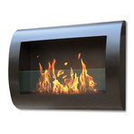 Anywhere Fireplace Chelsea // Indoor Wall Mount Fireplace +  6-Pack SmartFuel (Black)