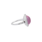 Mimi Milano 18k White Gold Lavender Moonstone + Diamond Ring // Ring Size: 7