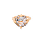 Mimi Milano 18k Two-Tone Diamond + Rock Crystal Ring // Ring Size: 6.75