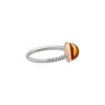 Mimi Milano 18k Two-Tone Gold Citrine + Diamond Ring // Ring Size: 6.75