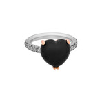 Mimi Milano 18k Two-Tone Gold Diamond + Garnet Ring // Ring Size: 6.25