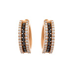 Giantti 18k Rose Gold Diamond + Black Diamond Earrings