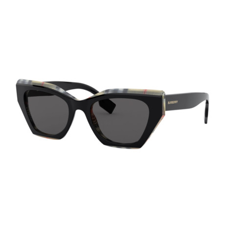 Women's Logo Vintage Check Butterfly Sunglasses // Black