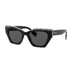 Women's Logo Vintage Check Butterfly Sunglasses // Black