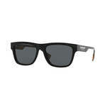 Men's Asian Fit Logo Square Sunglasses // Black I