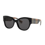 Women's Vintage Check Asian Fit Butterfly Sunglasses // Black