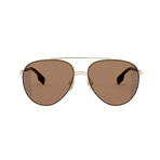 Men's Printed Pilot Sunglasses // Light Gold II