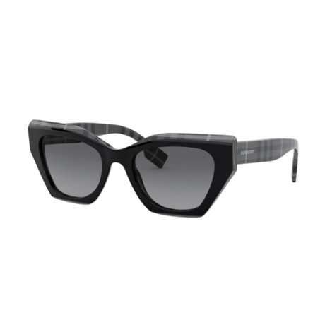 Women's Logo Butterfly Sunglasses // Black + Charcoal