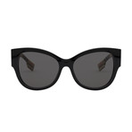 Women's Vintage Check Asian Fit Butterfly Sunglasses // Black