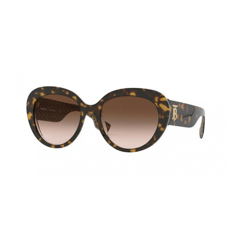 Women's Logo Cat Eye Sunglasses // Dark Havana Brown