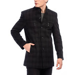Peterson Coat // Plaid Black (XL)