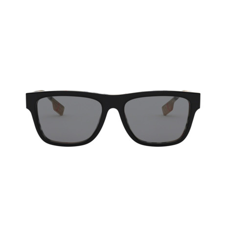 Men's Asian Fit Logo Square Sunglasses // Black II