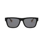 Men's Asian Fit Logo Square Sunglasses // Black II