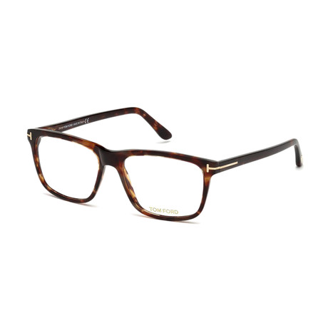 Unisex Square Eyeglasses // Red Havana