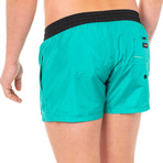 Short Swimsuit // Green + Black (M)