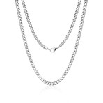 Steel Cuban Link Necklace // Silver