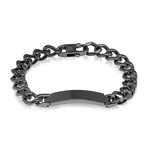 Stainless Steel Cuban Link I.D. Bracelet (Rose Gold)