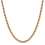Steel Rope Chain // 6mm // Gold Plated (20"L)