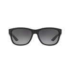 Men's Linea Rossa Logo Rectangle Sunglasses // Black I