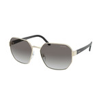 Men's Logo Rectangle Sunglasses // Pale Gold I