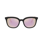 Men's Logo Square Sunglasses // Black + Pink