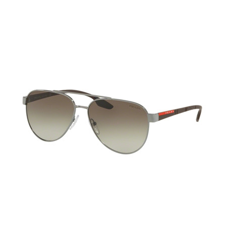 Men's Linea Rossa Logo Pilot Sunglasses // Gunmetal I