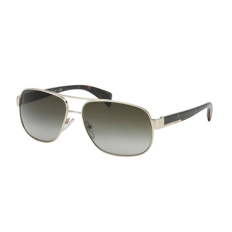 Men's Logo Pilot Sunglasses // Pale Gold