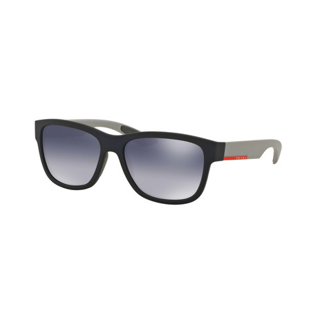 Men's Linea Rossa Logo Rectangle Sunglasses // Blue