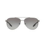 Men's Linea Rossa Logo Pilot Sunglasses // Gunmetal II