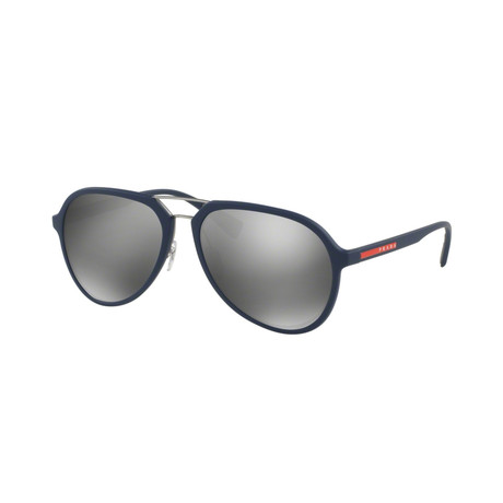 Men's Linea Rossa Logo Pilot Sunglasses // Blue